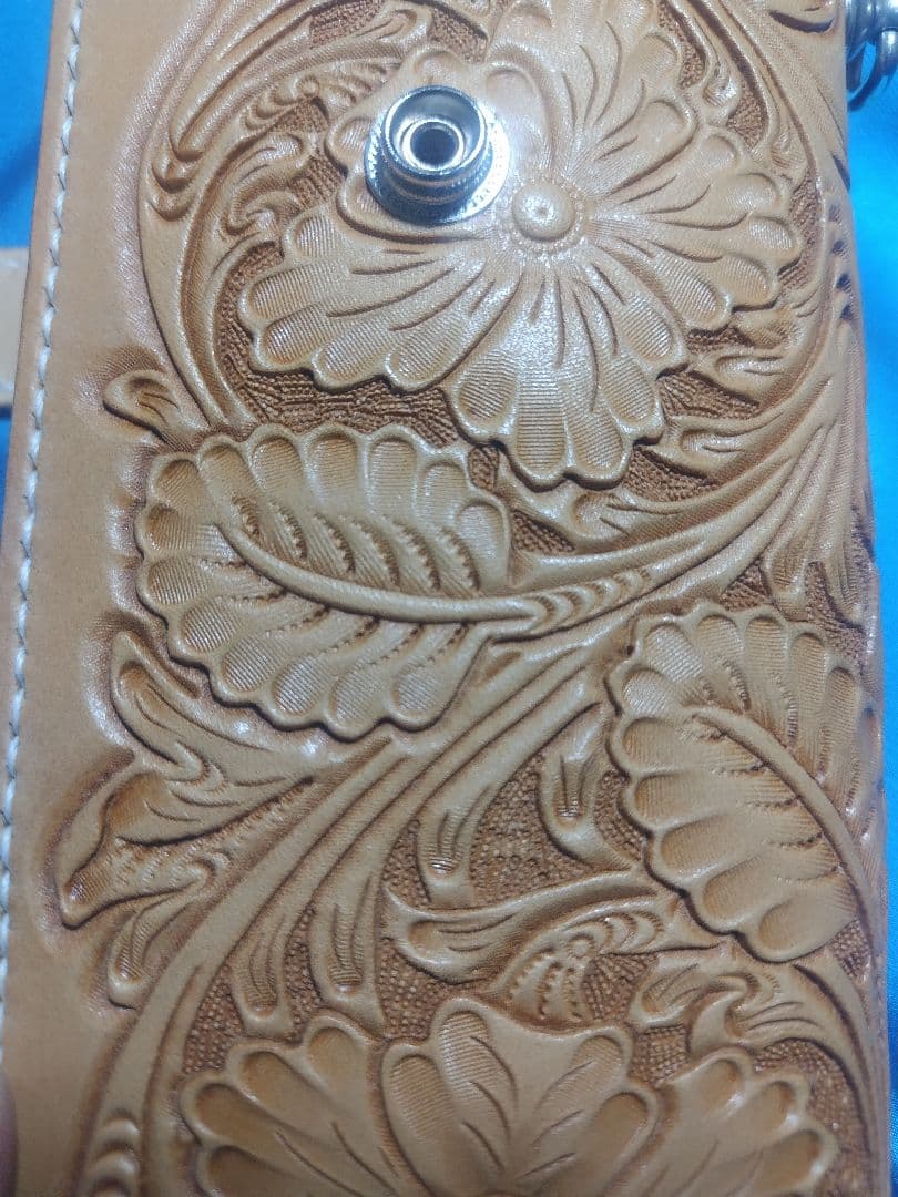 ☆カービング ロングウォレット ☆ ハンドメイド