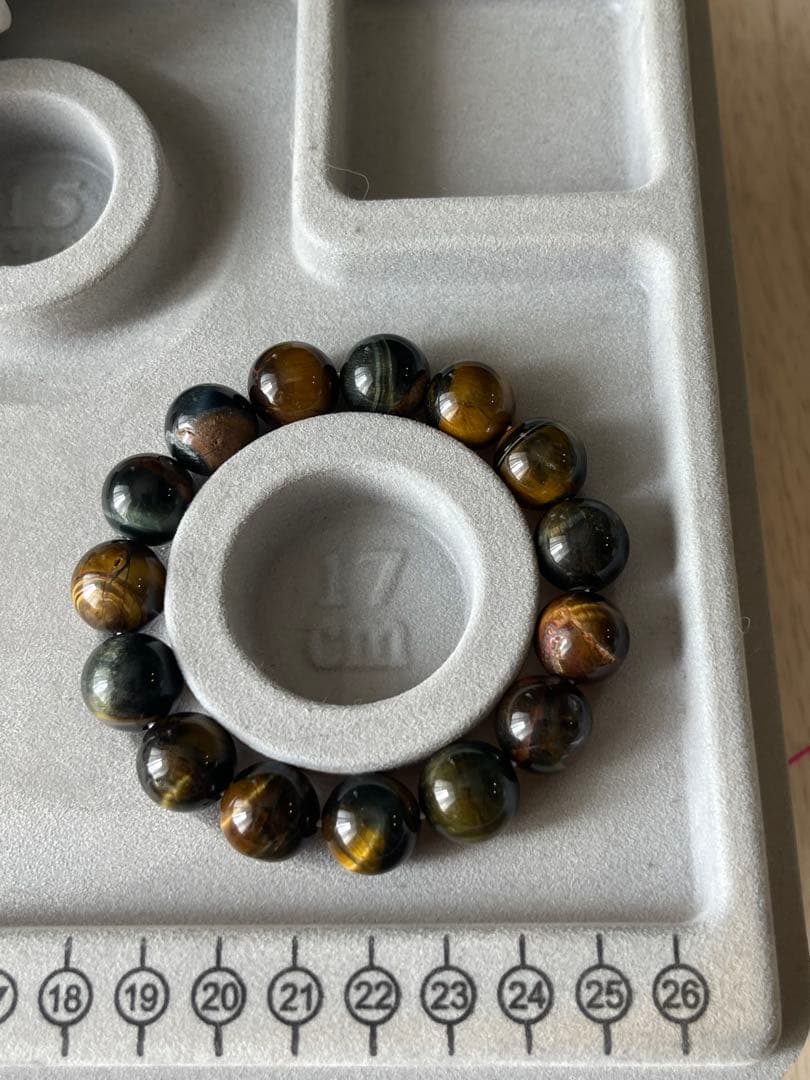 ブルータイガーアイ14mmブレスレット17cm