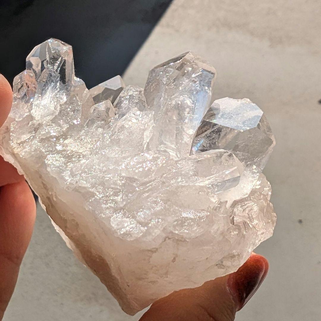 トマスゴンサガ水晶　クラスター　ハイクオリティ　透明　クォーツ