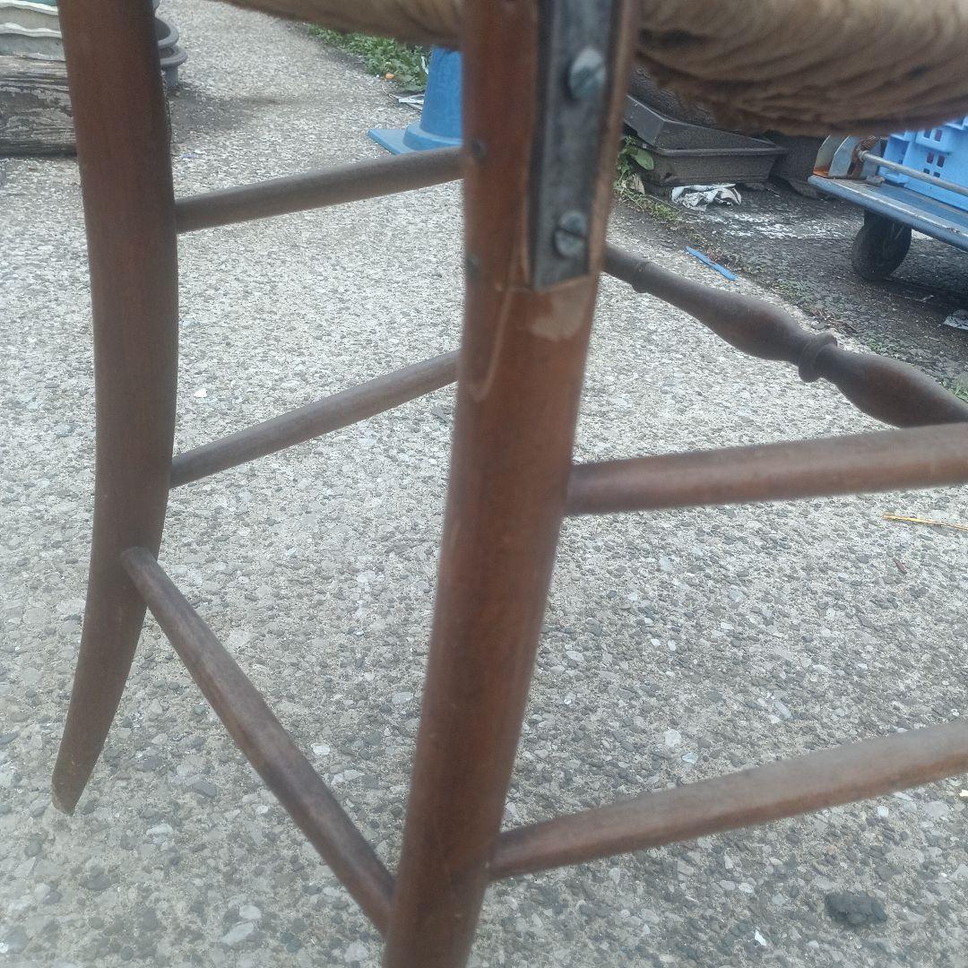 7537）フランス　ヴィンテージ　ダイニングチェア　座面編み込み