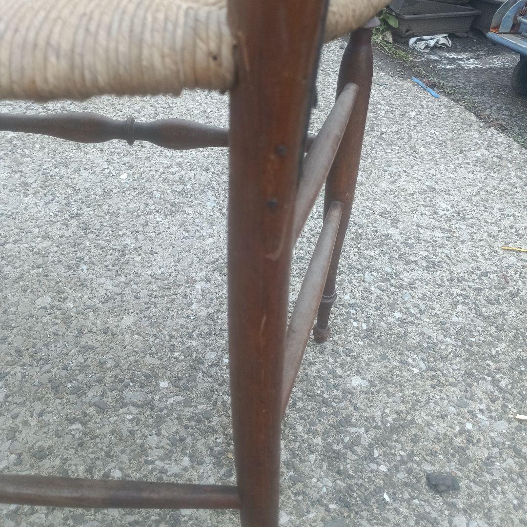 7537）フランス　ヴィンテージ　ダイニングチェア　座面編み込み