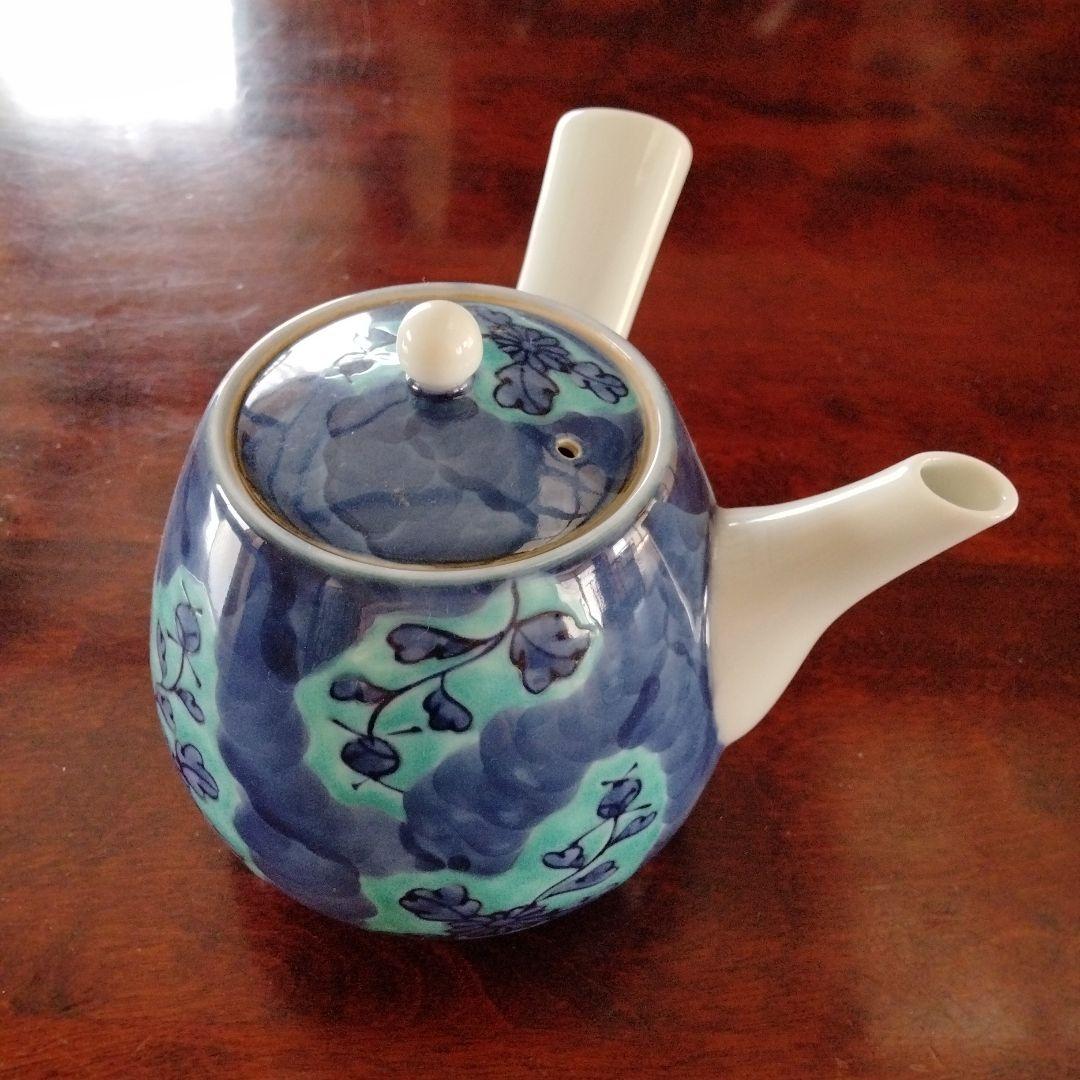 源右衛門窯 青彩菊絵 急須