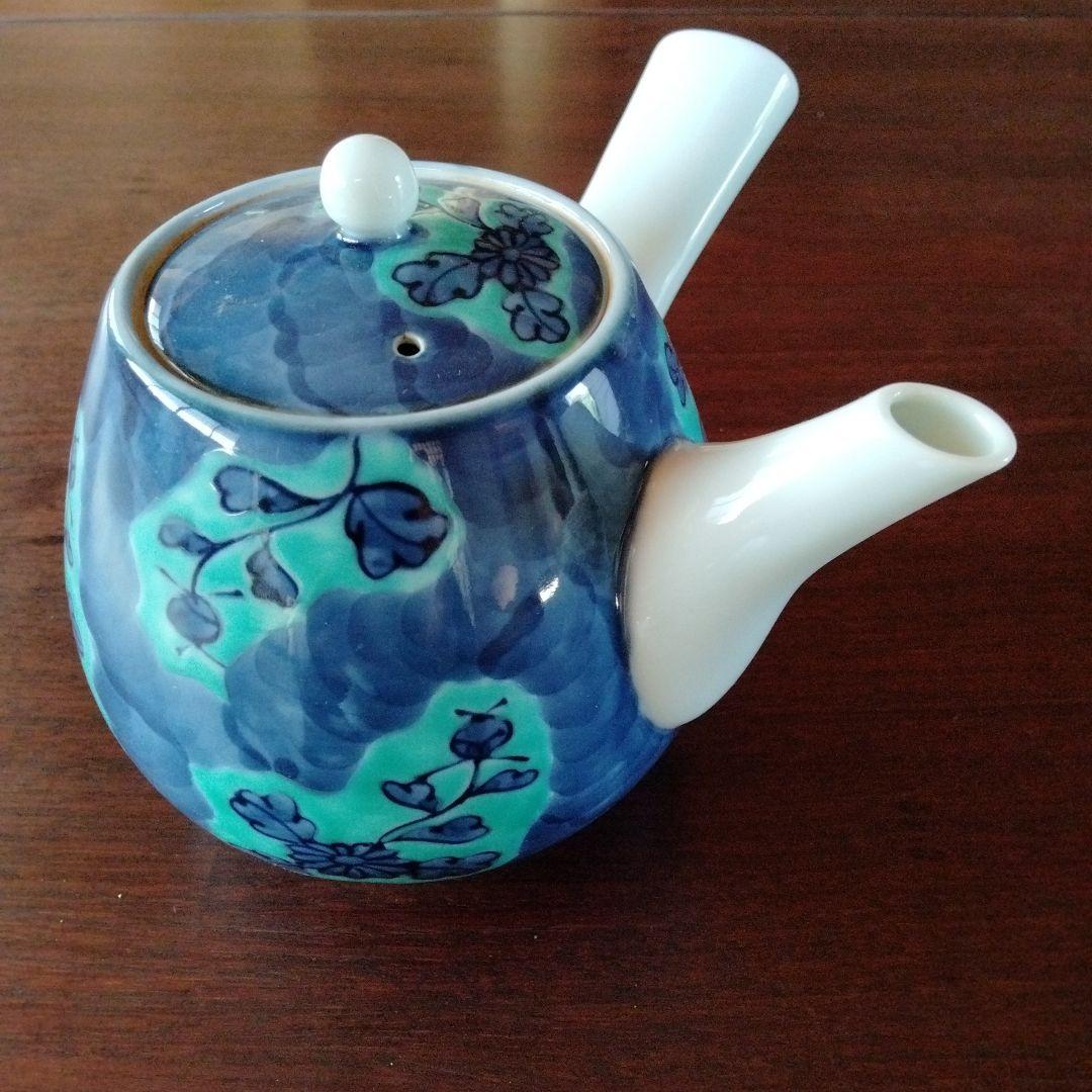 源右衛門窯 青彩菊絵 急須