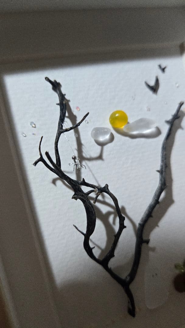 シーグラスアート蜘蛛とハロウィン