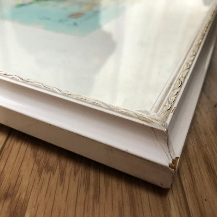 水彩　絵画　西岡清史「シヨン城」サイン有り　額装入り　受賞多数　個展作品