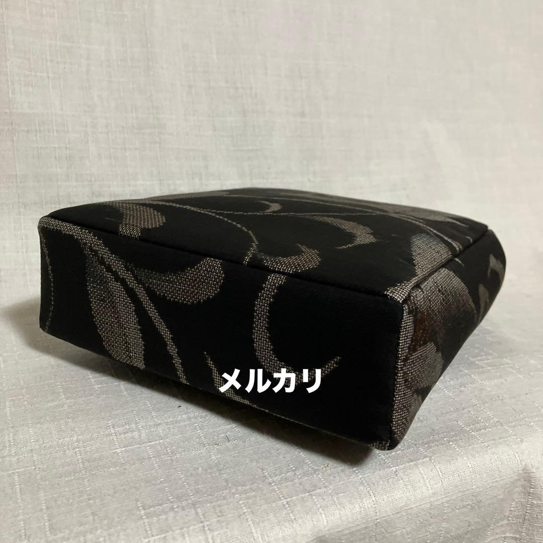 大島紬　がま口スマホショルダーバッグ　ハンドメイド