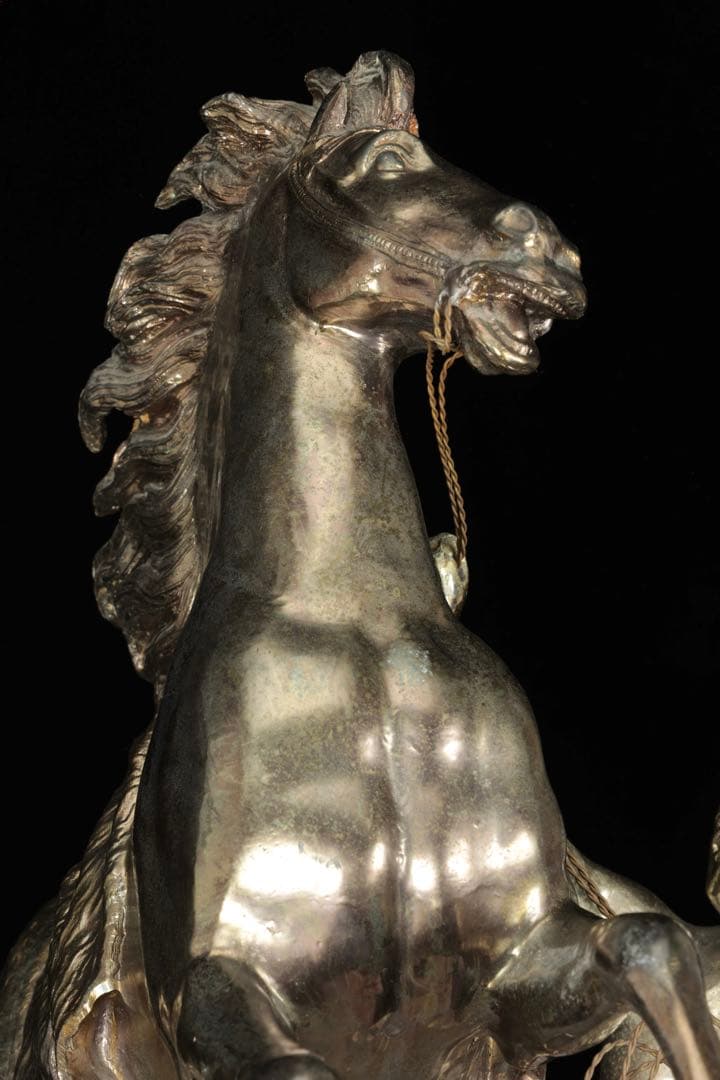 【西洋刻美術】フランス作家 金属彫刻像 『Marly horse マルリーの馬』