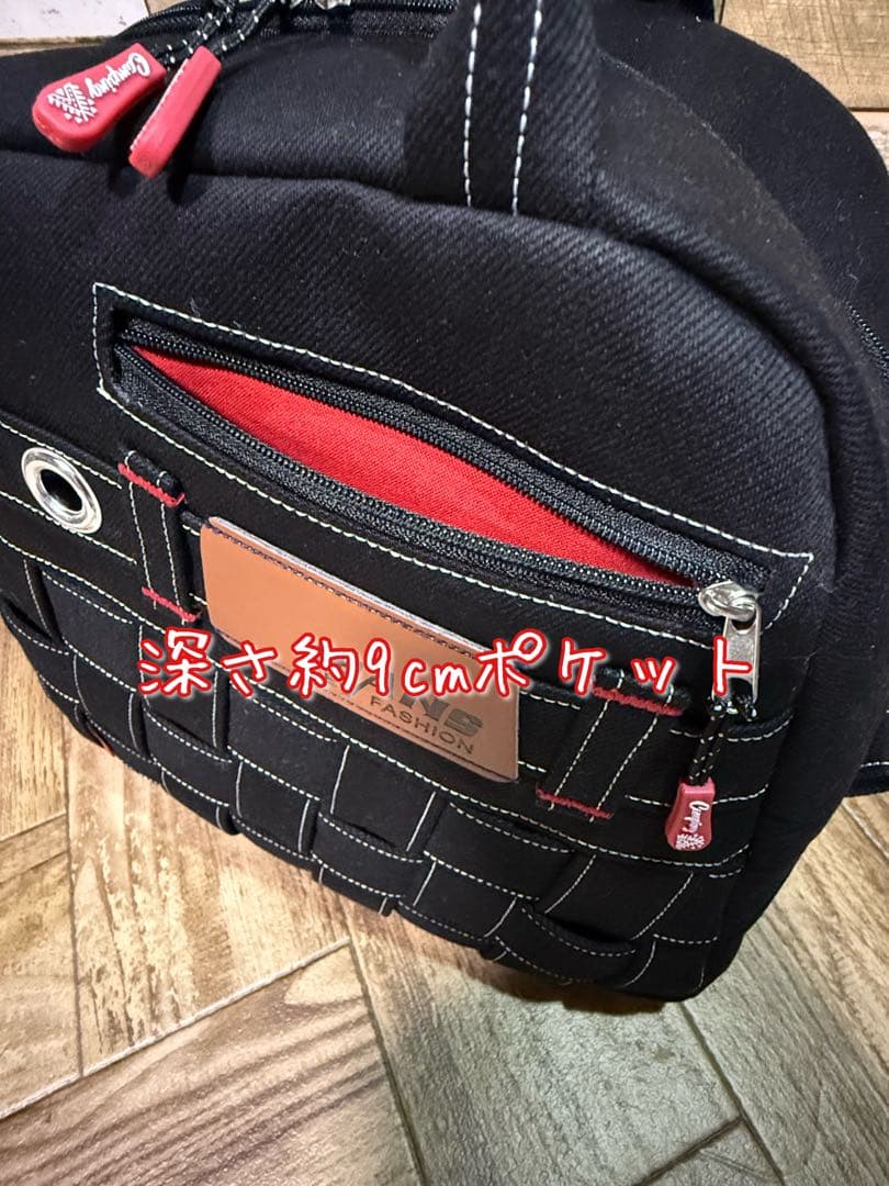 ロビンママさま専用。ぷぅ。★handmade★ 黒デニム編み込みボストンリュック