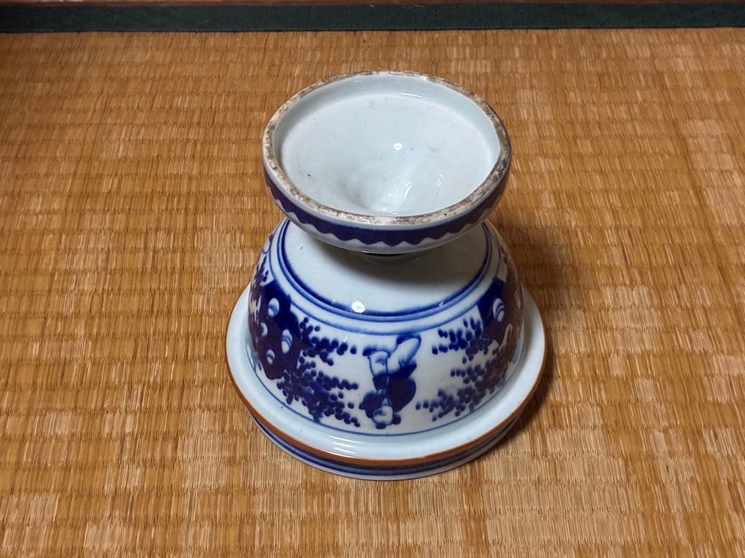 伊万里 染付 風景紋 盃洗