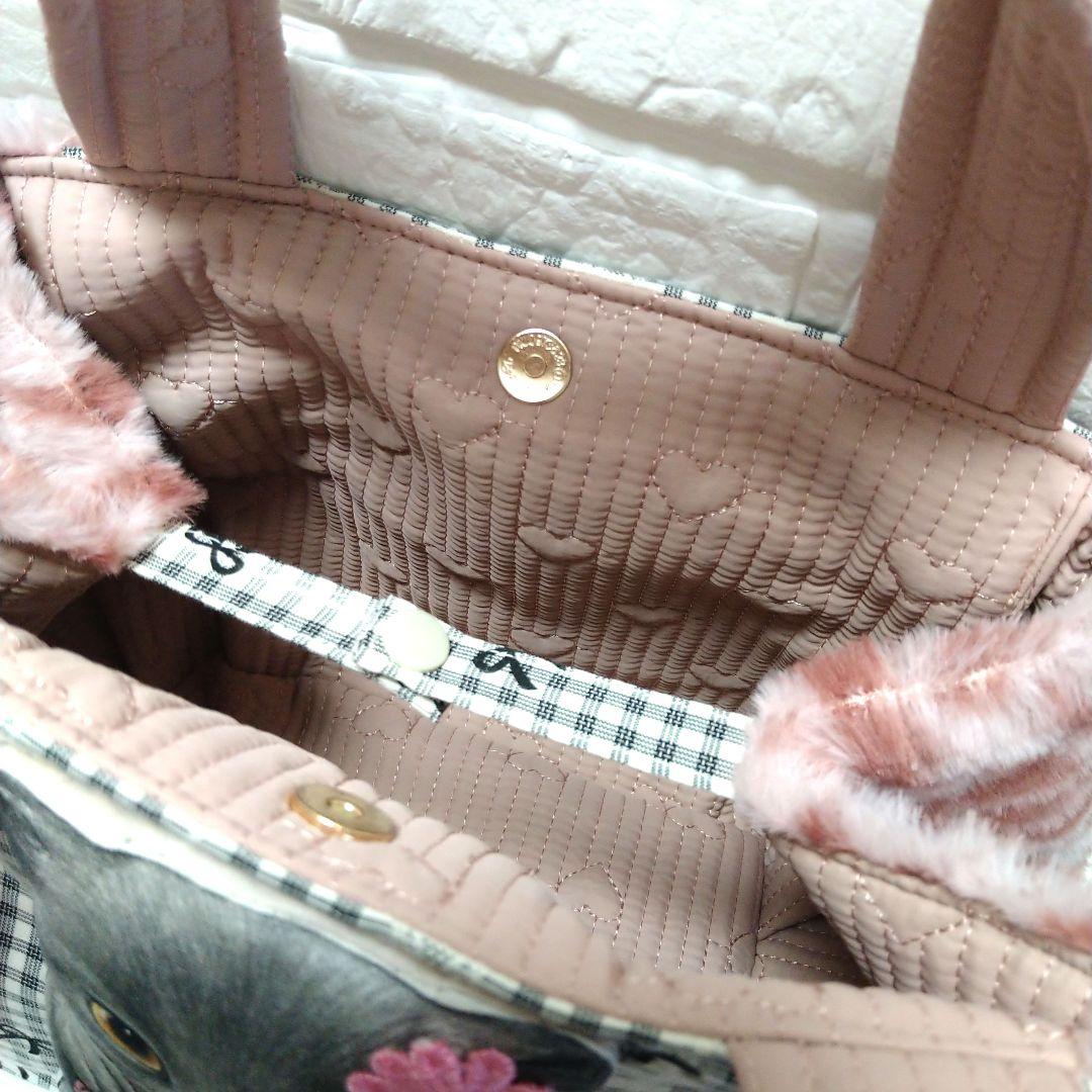 ゆ*ら様 コヤンイサムチョン☆ころりんトートバッグ　チェックリボン＆ヒョウ柄ボア