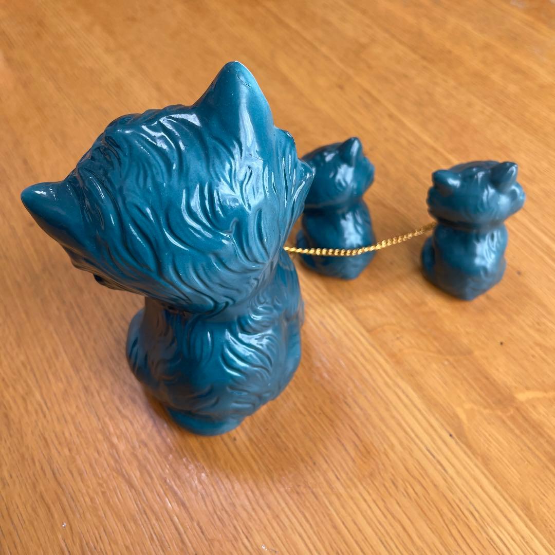 *レトロ*猫親子陶器の置物ヴィンテージ