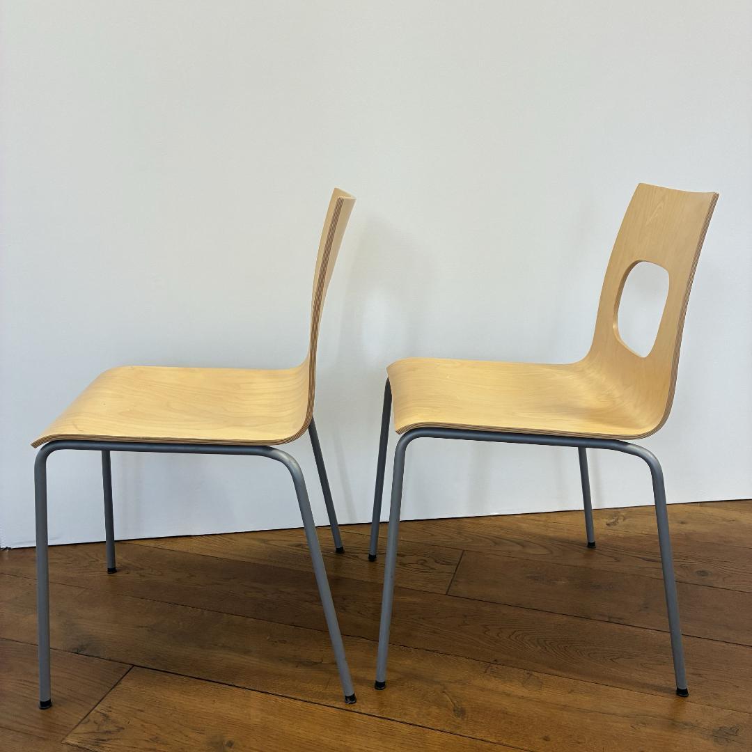PIIROINEN 木製スタッキングチェア ナチュラル 2脚セット