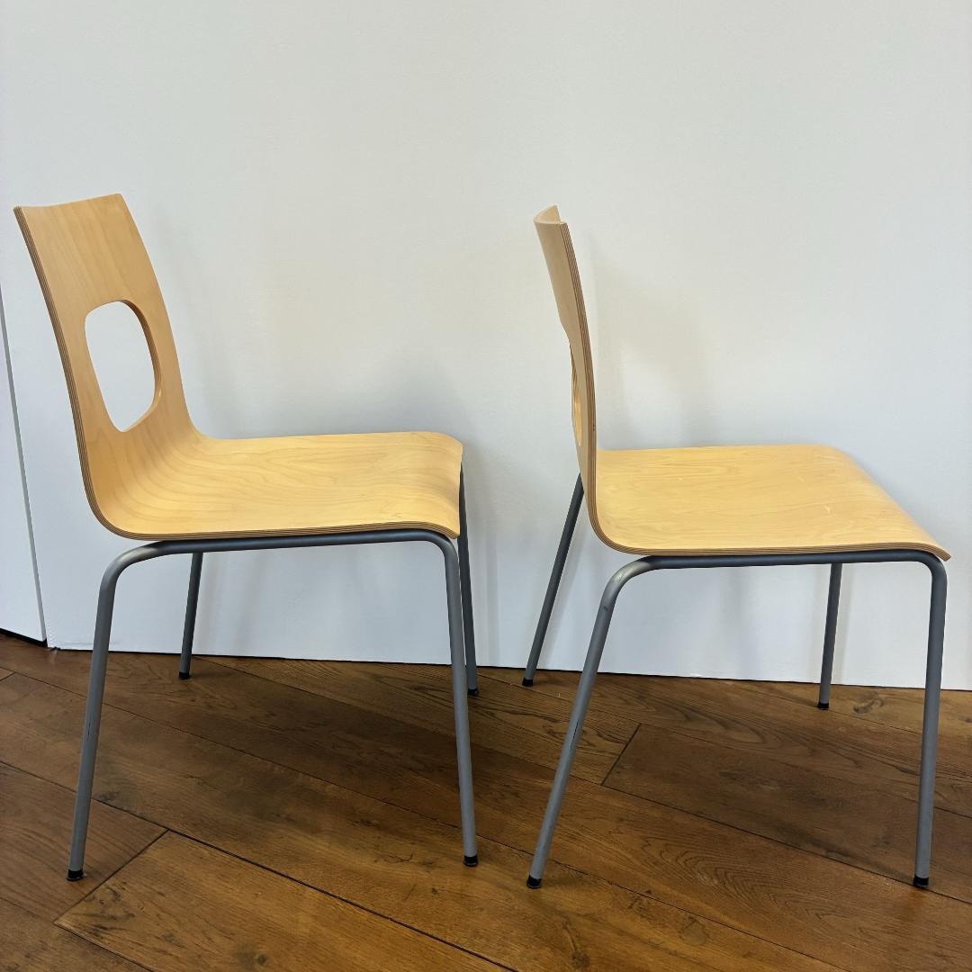 PIIROINEN 木製スタッキングチェア ナチュラル 2脚セット