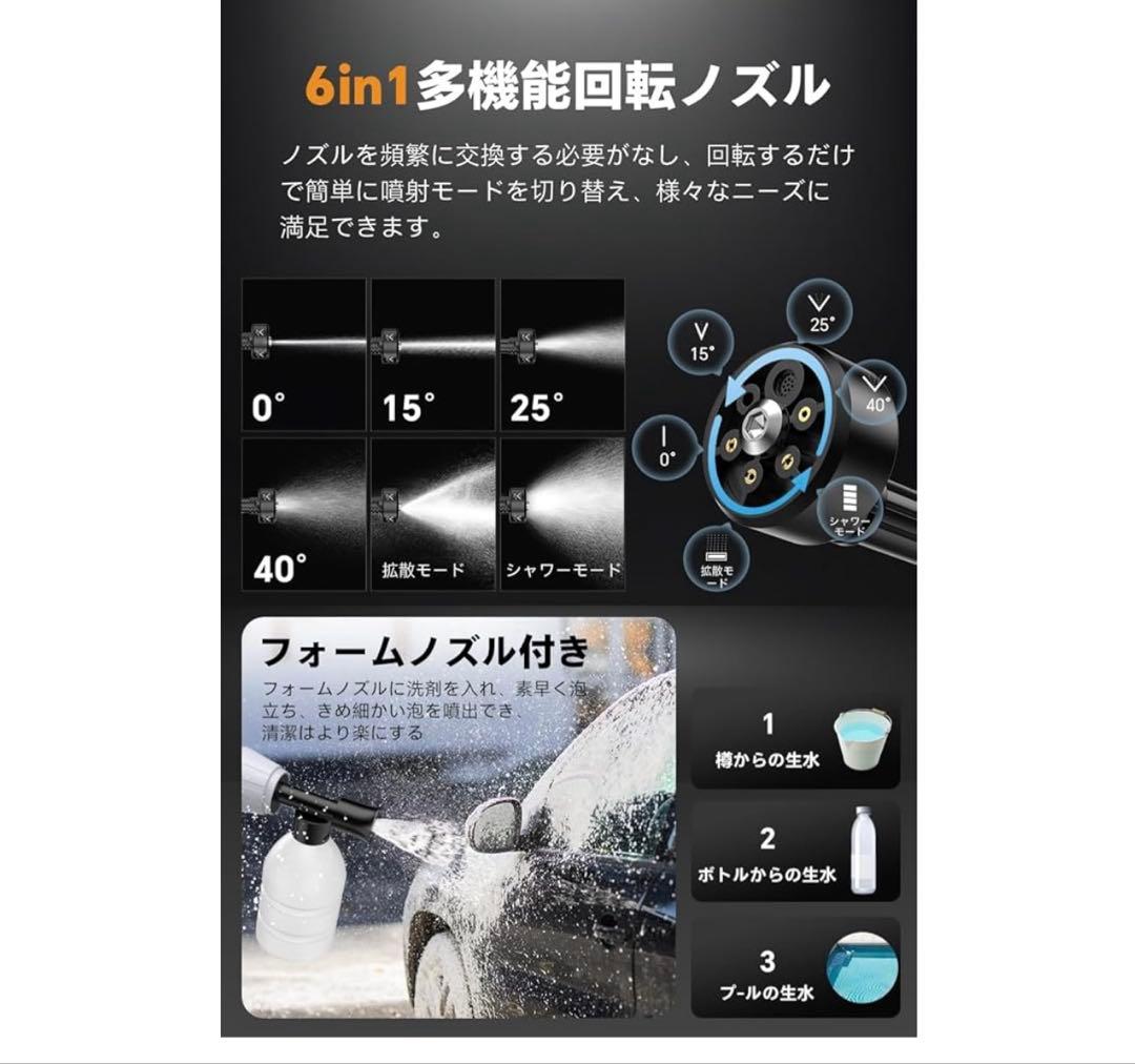 【2025初登場·技術更新】Boomax高圧洗浄機 コードレス