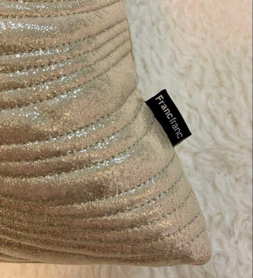 yさま専用 Francfranc ブロンズゴールドクッションカバー 新品 ２枚