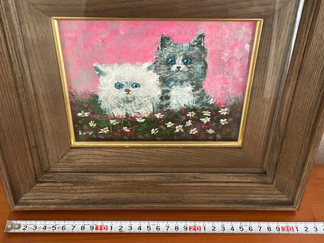 F0油彩画、子猫、藤井康二、絵画、猫