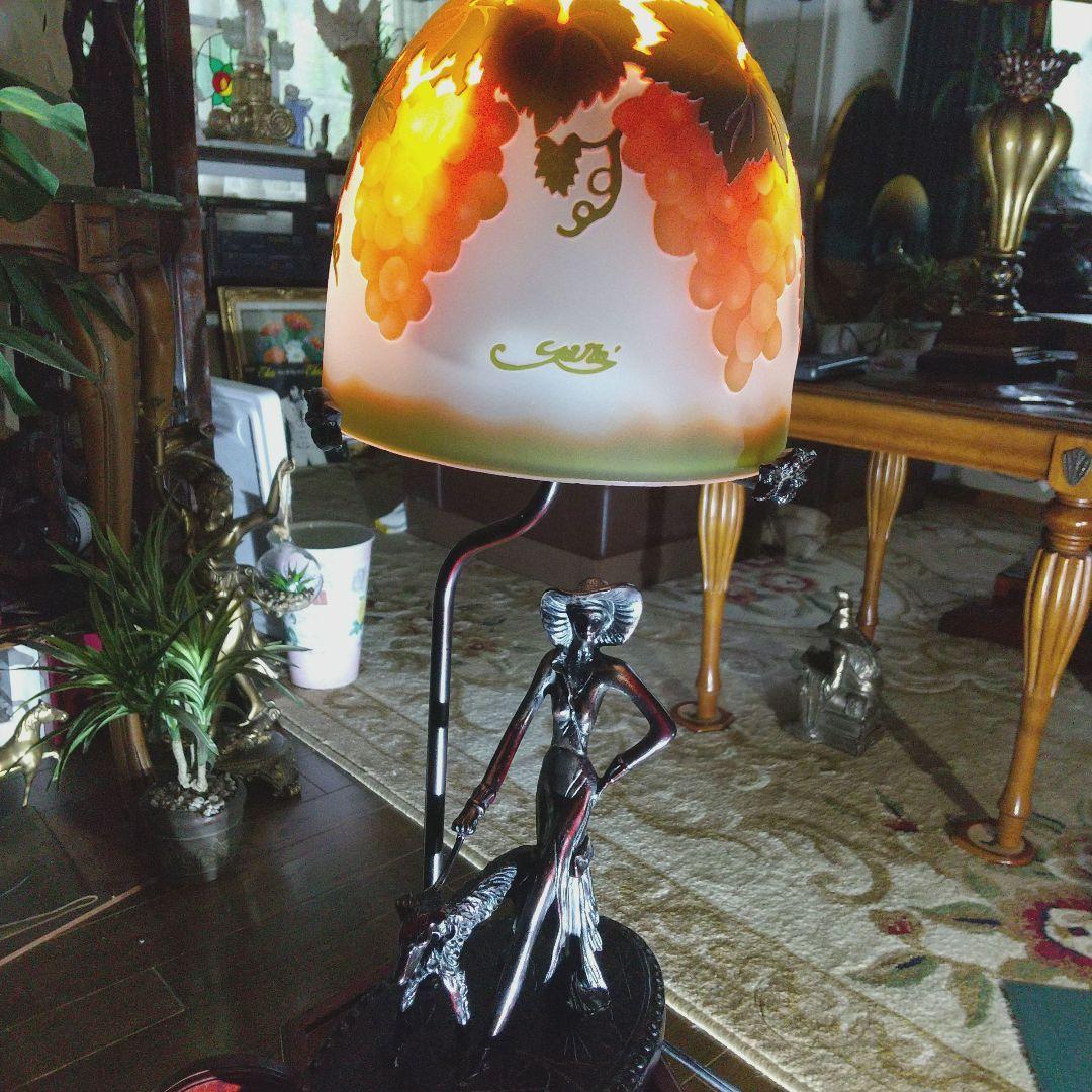 アンティークランブ ガレ マ―ブル シェ―ド２点 半額セール❗️