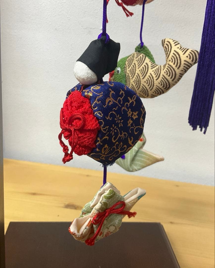 【新品未使用】￼豪華 つるし飾り 鯉モチーフ スタンド付き 64cm