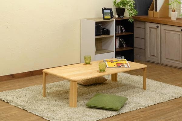 《新品・送料無料》《完成品》NEWウッディーテーブル　120×60　BR/NA