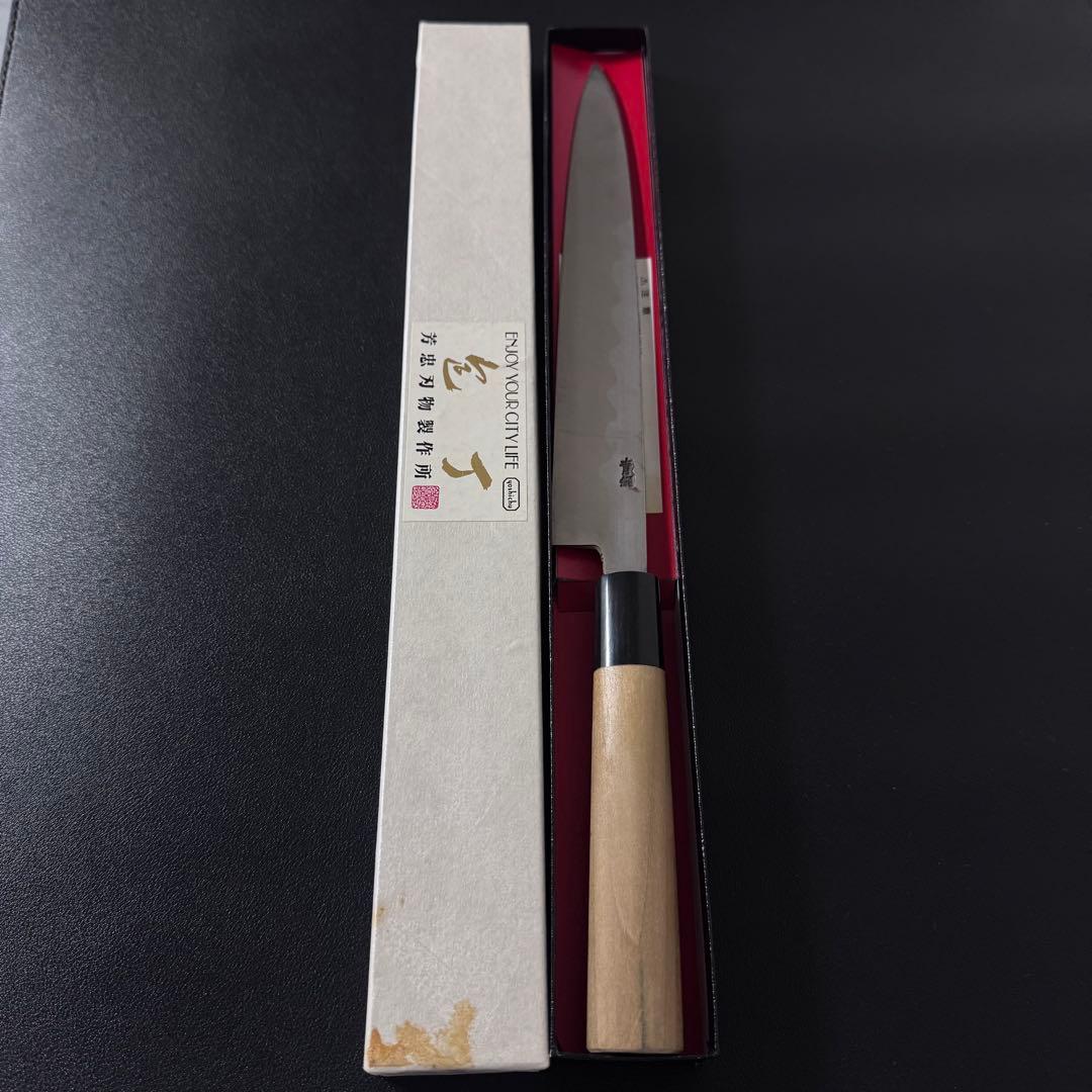 240mm 青鋼　霞 柳刃包丁　　クリ柄 和包丁　 堺刃物