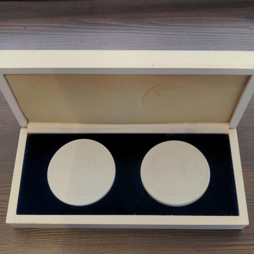 【希少品】Meissen　マイセン　陶器　メダル　貨幣　発行記念　公式記念　硬貨