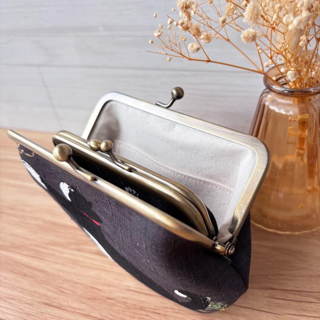 ちか太郎　親子がま口まミニ財布３点　ハンドメイド