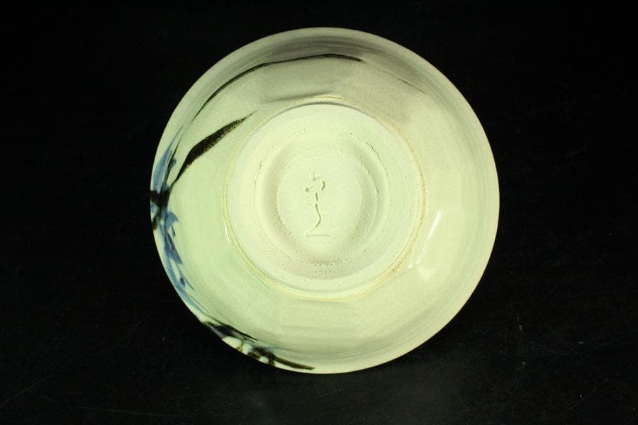 懐石器 清水六兵衛 窯 染付 蘭乃画 碗 五客 共箱 未使用(K-YC646)