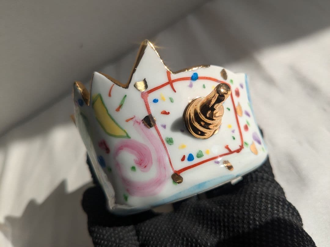 川口淳 色絵金彩 カップ 2客セット