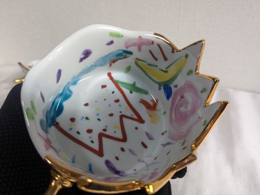 川口淳 色絵金彩 カップ 2客セット