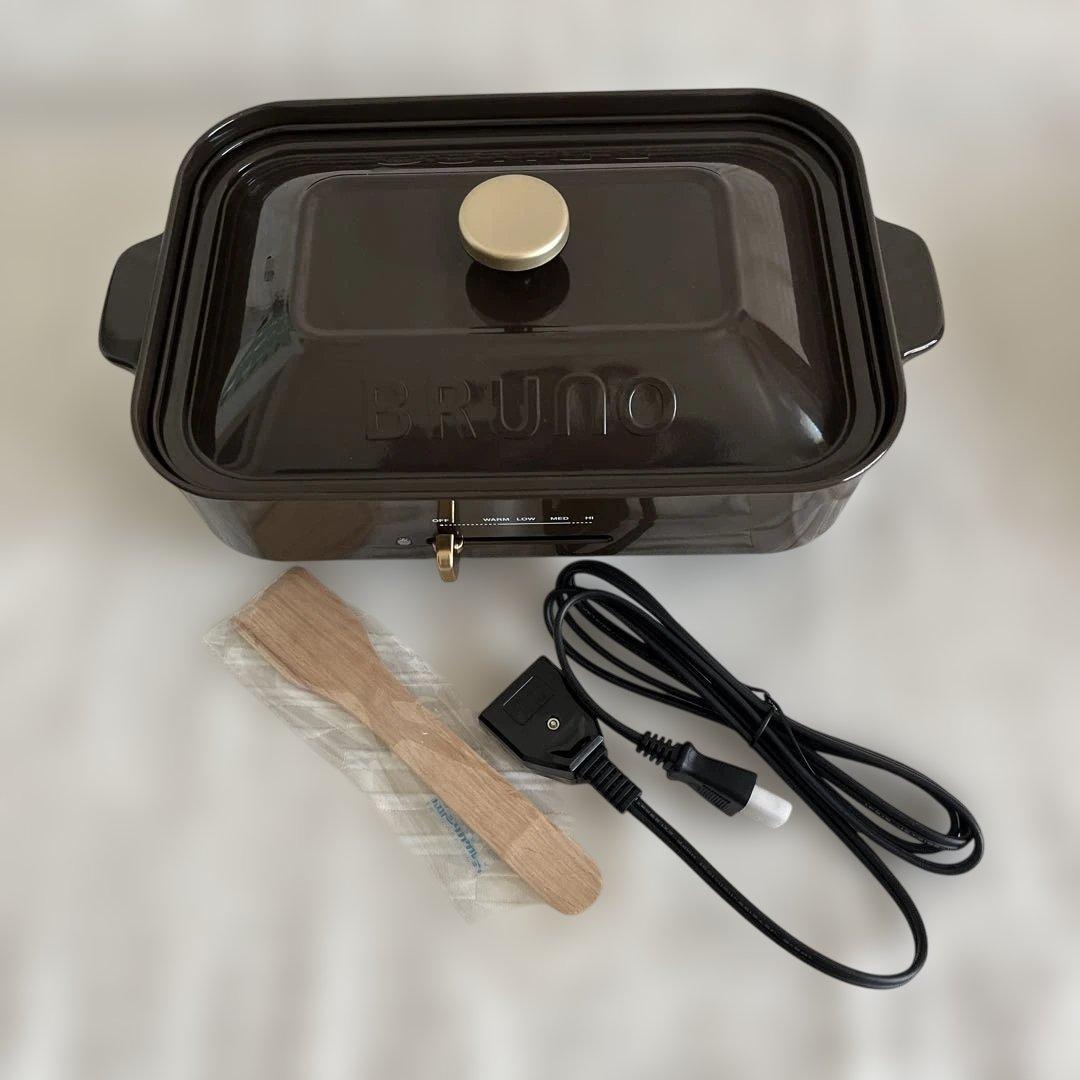 BRUNO コンパクトホットプレート たこ焼き器　深型鍋　パンケーキ用プレート付