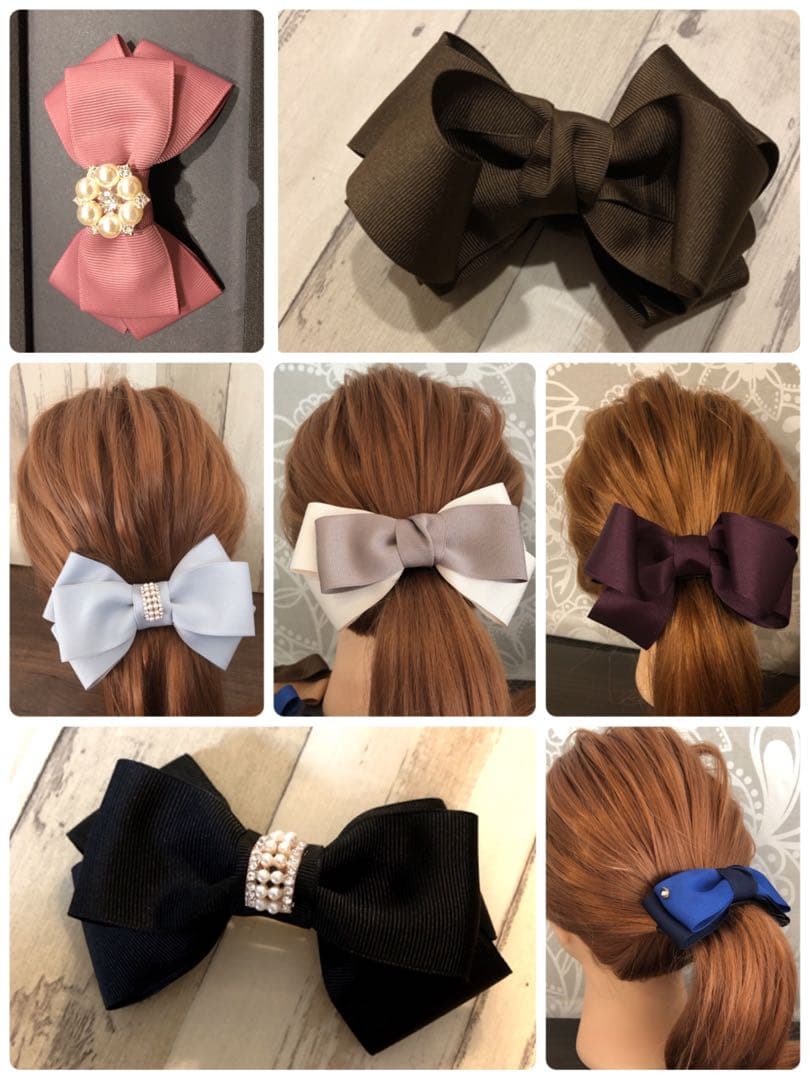 オーダーページ バナナクリップ リボン ヘアゴム