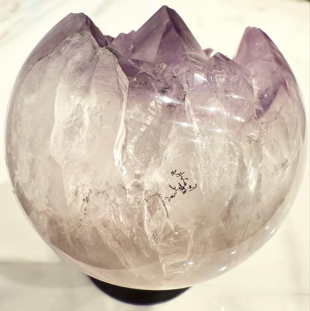 ウルグアイ産 アメジスト スフィア 笑い口 ファントム デンドリティック 天然石
