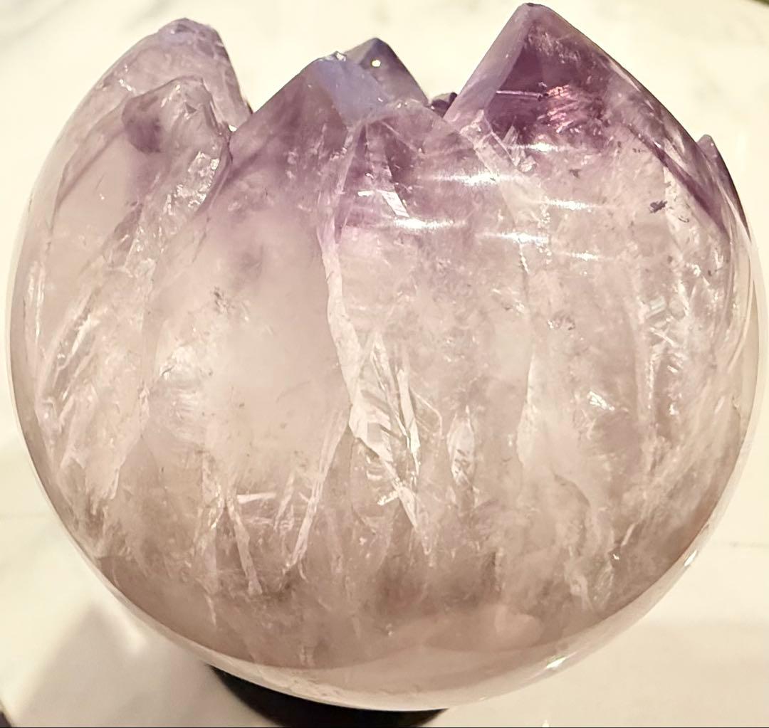 ウルグアイ産 アメジスト スフィア 笑い口 ファントム デンドリティック 天然石