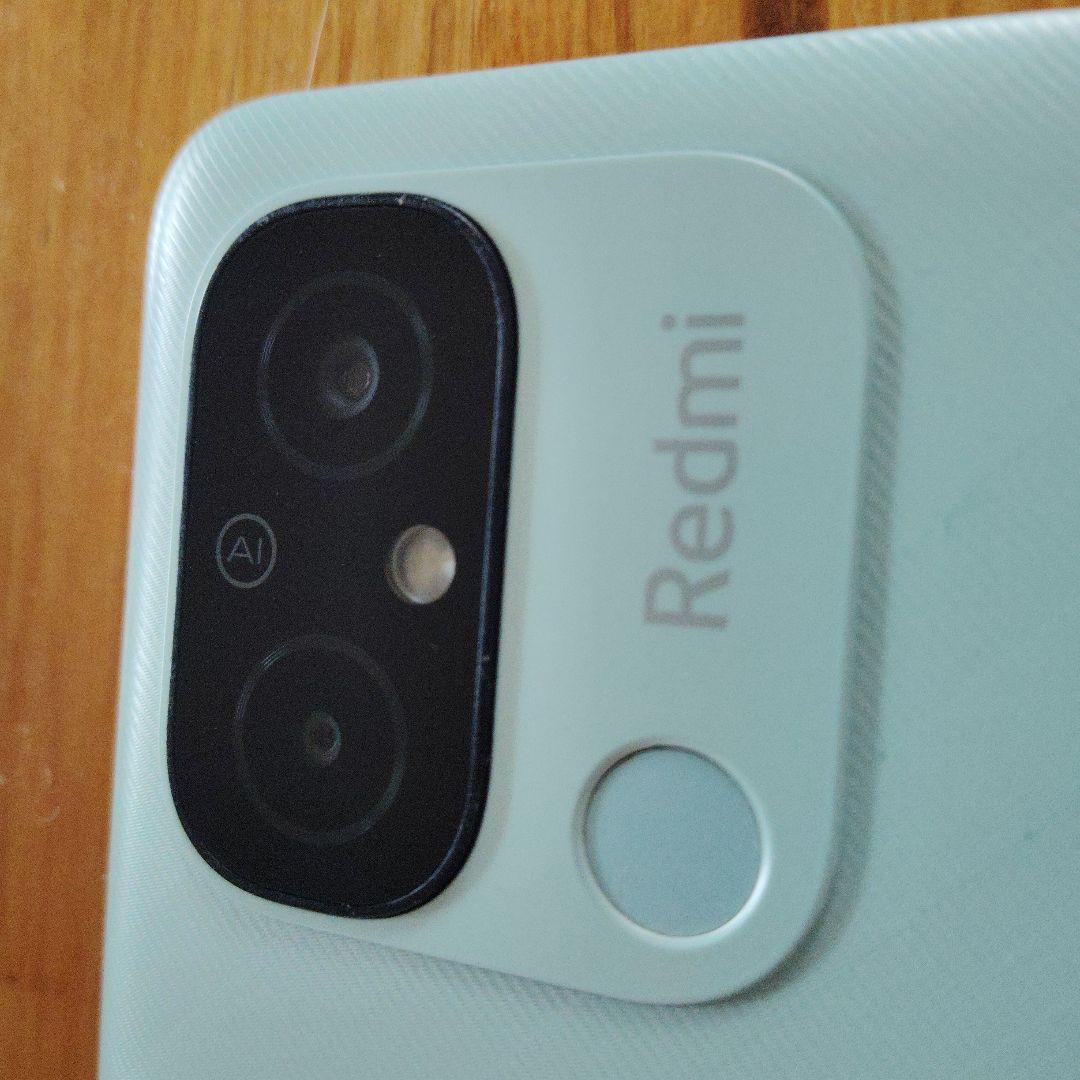 [中古]【Xiaomi Redmi 12C】[ミントグリーン]保護ケース黄ばみ有