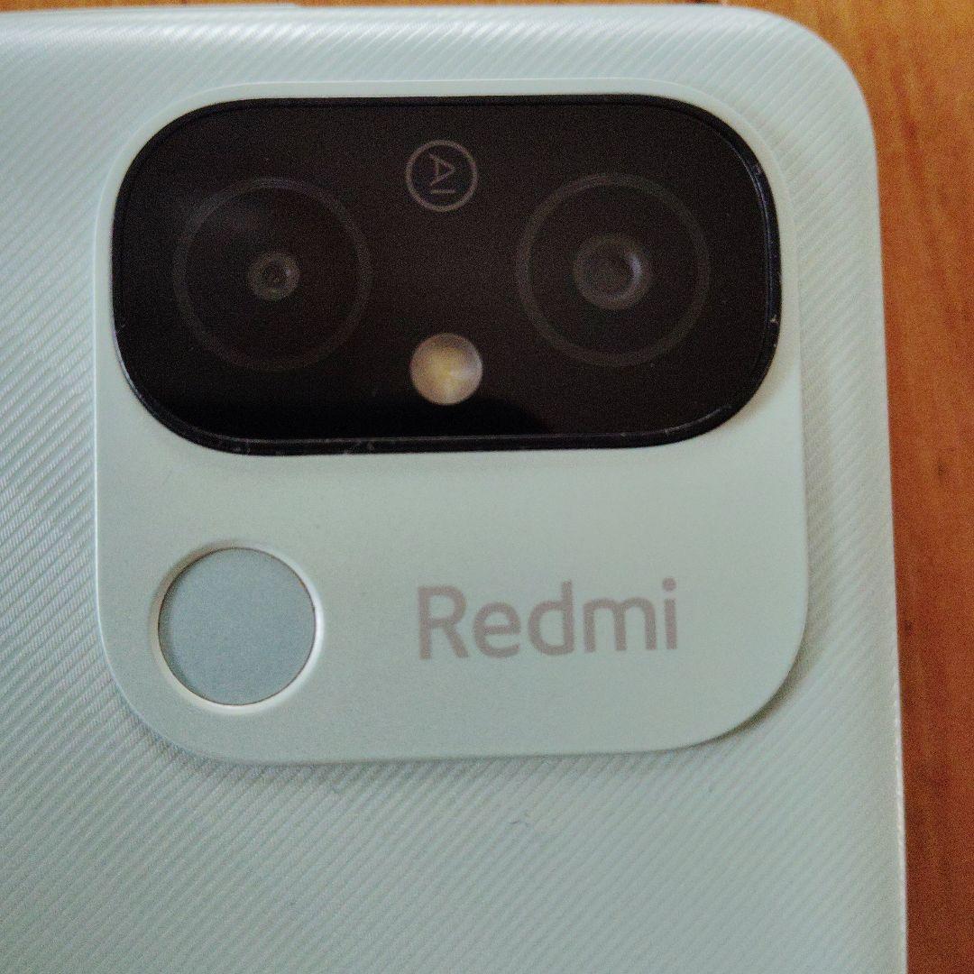 [中古]【Xiaomi Redmi 12C】[ミントグリーン]保護ケース黄ばみ有