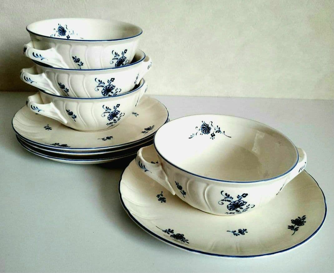 ノリタケ　クラフトーン　スープカップ&ソーサー　4点セット