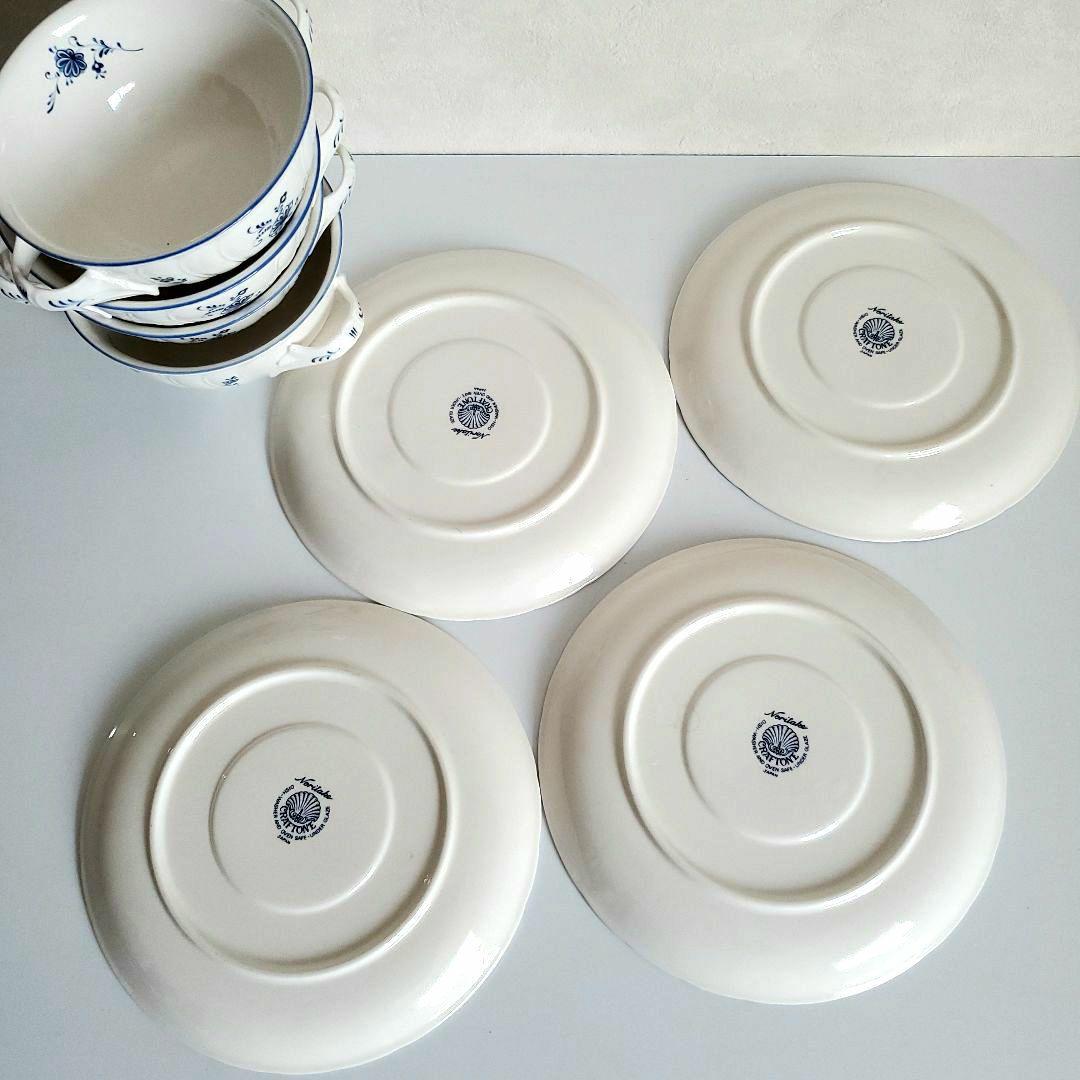 ノリタケ　クラフトーン　スープカップ&ソーサー　4点セット