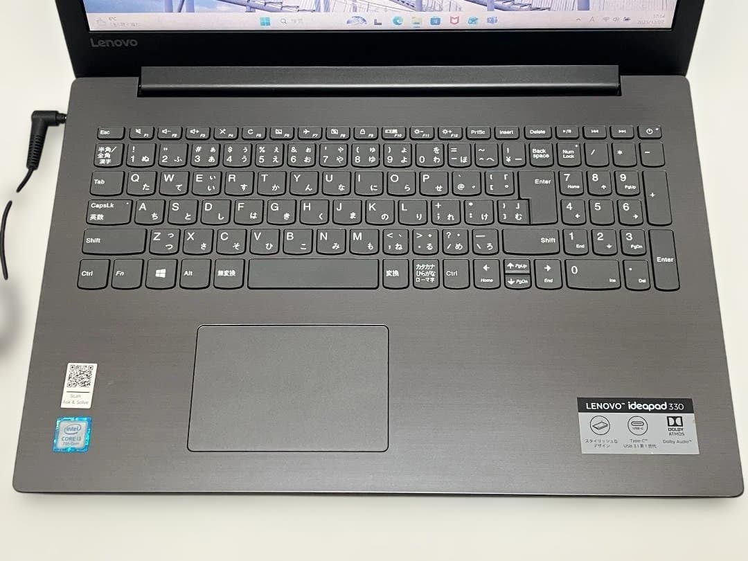 Lenovoノートパソコン Core i3/8GB/新品SSD/Win11