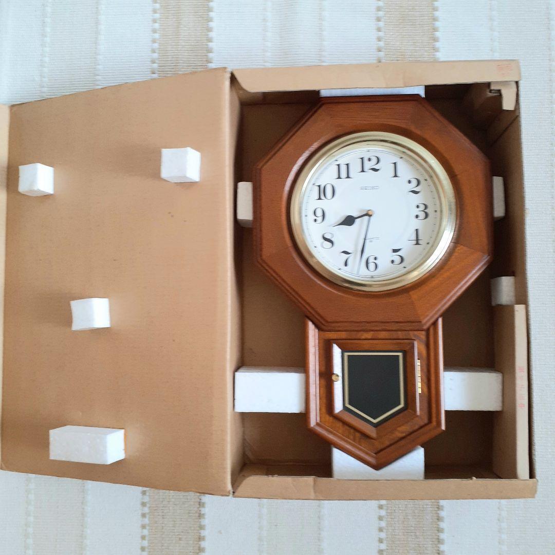 SEIKO セイコークォーツ八角形振り子時計　掛時計　電池式アンティーク時計