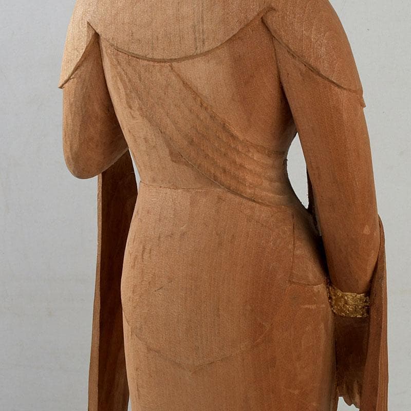 仏教美術　芳正作　木彫塗金　観音立像　仏像　置物　V　9405
