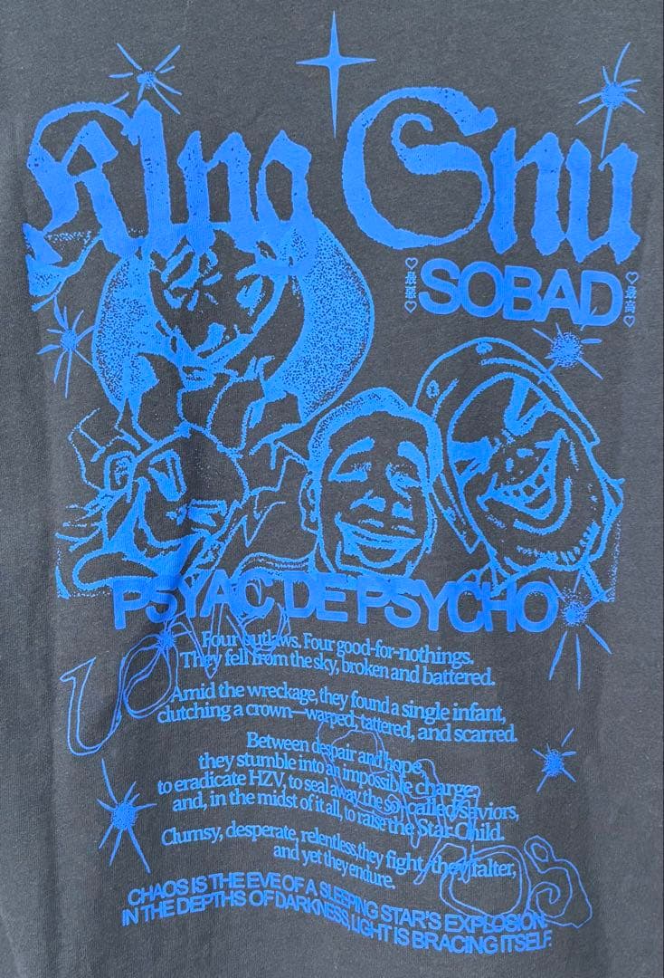 kingGnu CEN+RAL SOBAD ブラック ロンT サイズS