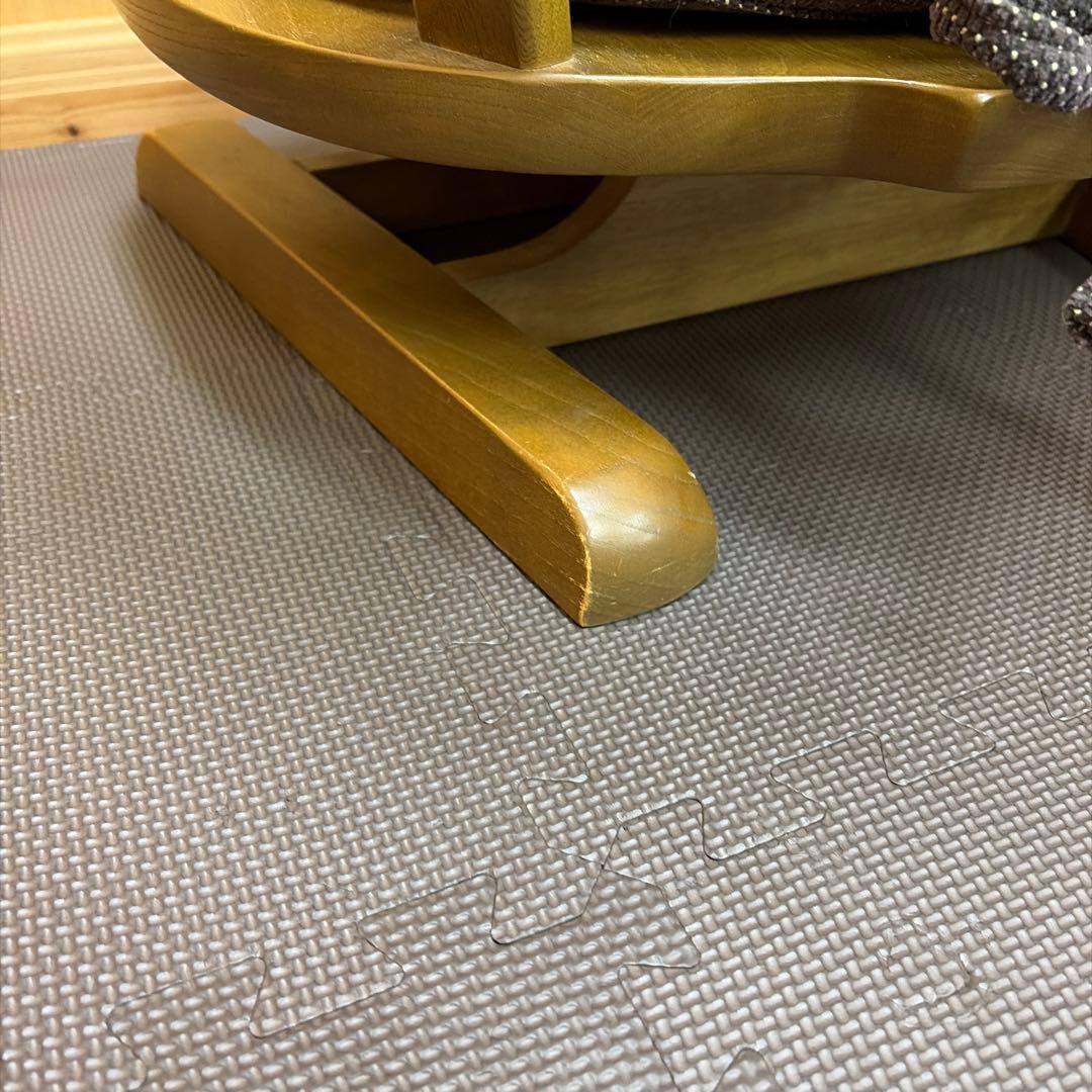 希少 karimoku カリモク 回転 座椅子 肘掛け 座面クッション