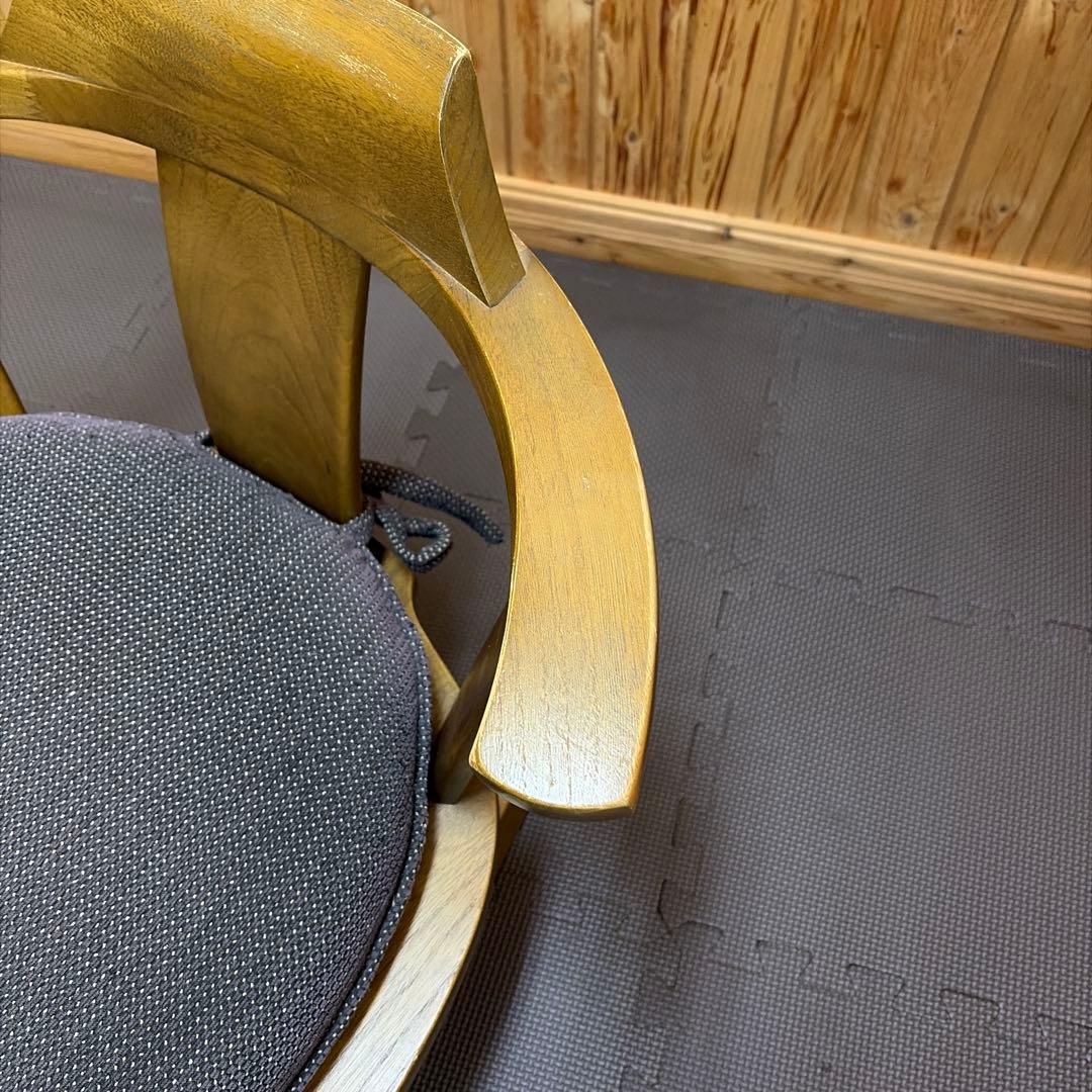 希少 karimoku カリモク 回転 座椅子 肘掛け 座面クッション