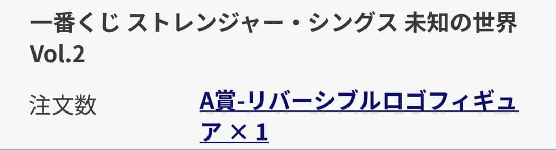 ストレンジャー・シングス　一番くじ　A賞　リバーシブルロゴフィギュア