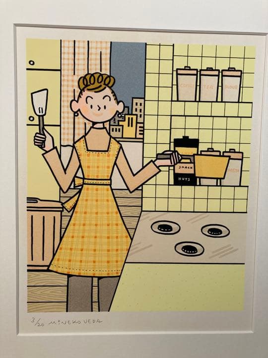 上田三根子イラスト　シルクスリーン　3/20エディション