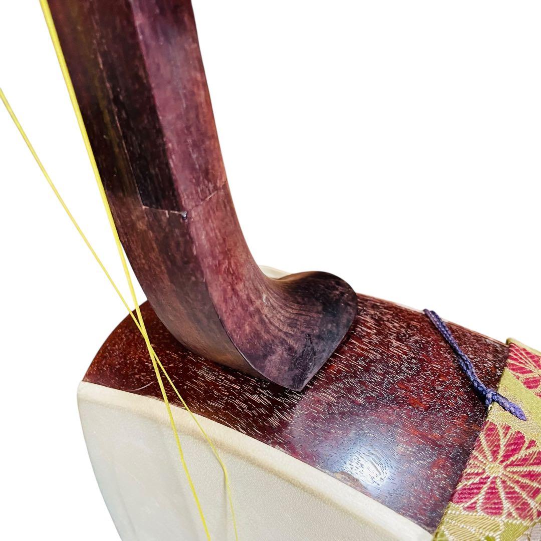 三味線 紅木 細棹 ハードケース付 本体美品　和楽器