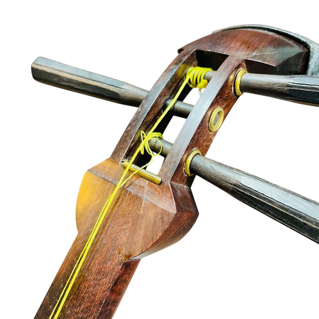 三味線 紅木 細棹 ハードケース付 本体美品　和楽器