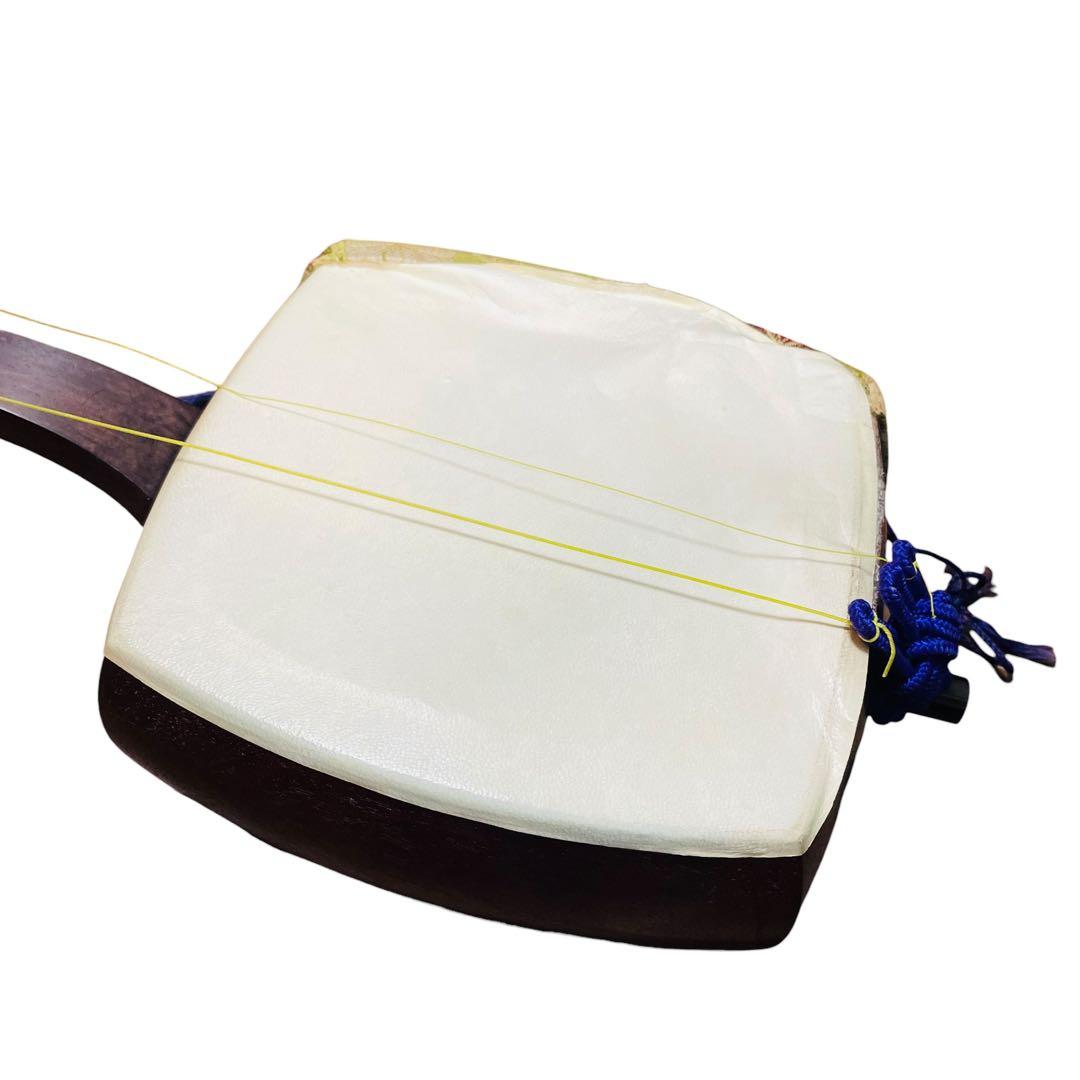 三味線 紅木 細棹 ハードケース付 本体美品　和楽器