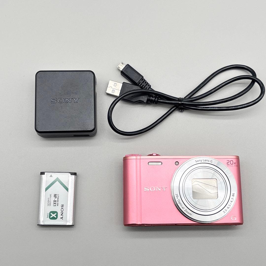 【動作品・Wi-Fi】サイバーショット DSC-WX350 コンデジ ピンク