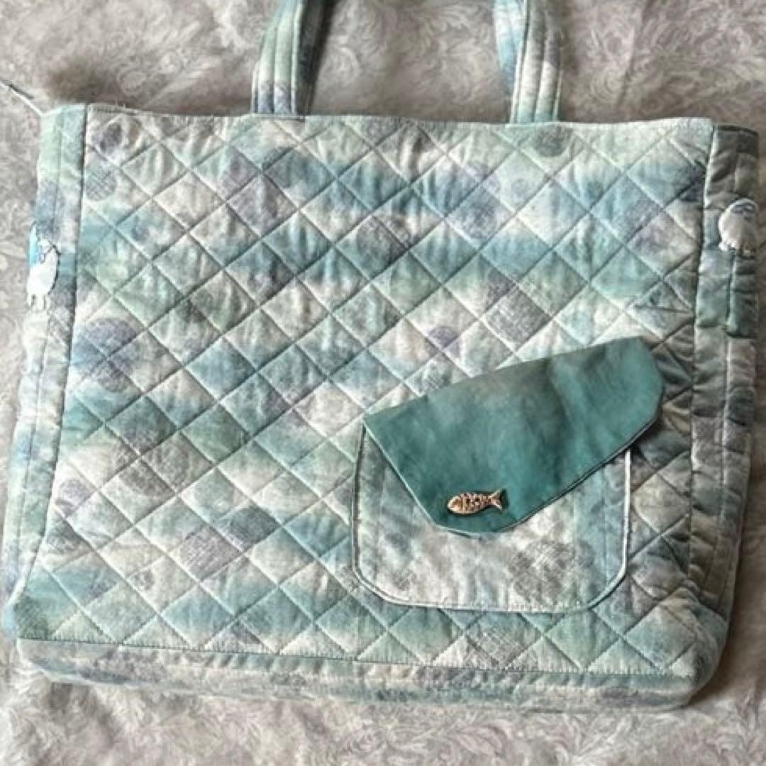 トートバッグ　♡のおさかなパッケージ